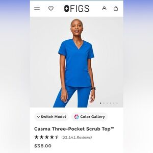 Figs Women's Royal Blue Top